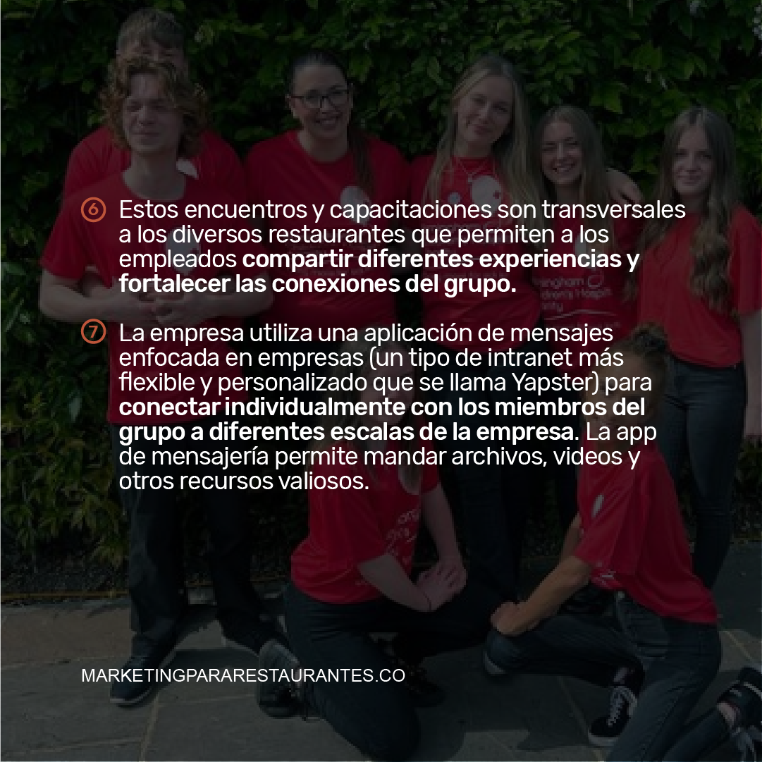 empleados calificados marketing para restaurantes